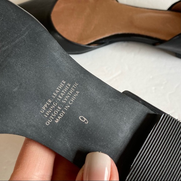 NEW NWOT J. Jill D'Orsay Flats Women 9 Pointed Toe Black Leather Business Casual - Picture 14 of 16